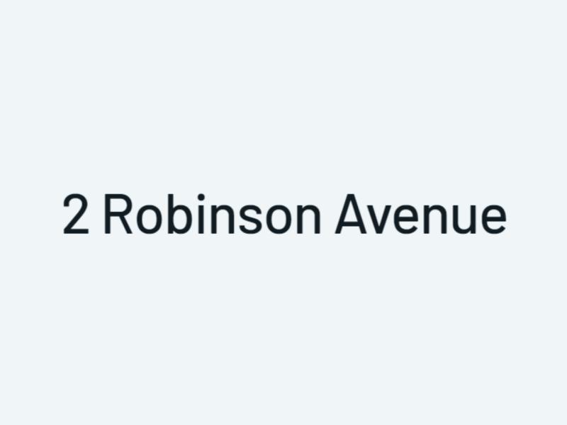 2 Robinson Avenue